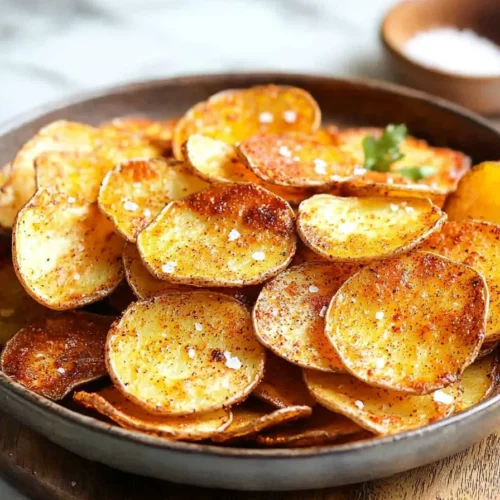 Crispy homemade BBQ chips on a wooden table perfect for snacking