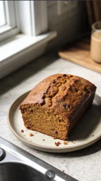 Pumpkin Spice Latte Cake with cream frosting and autumn decorations