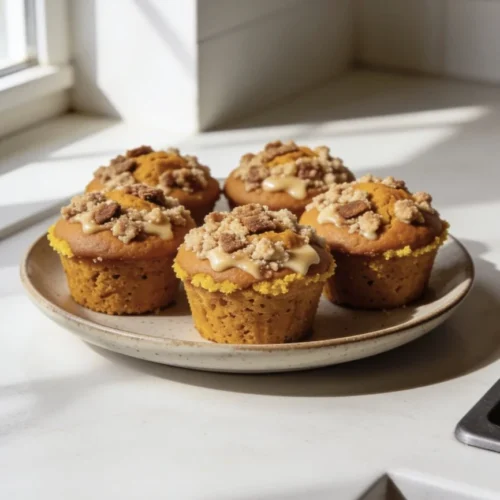 Delicious homemade pumpkin muffins baked to perfection