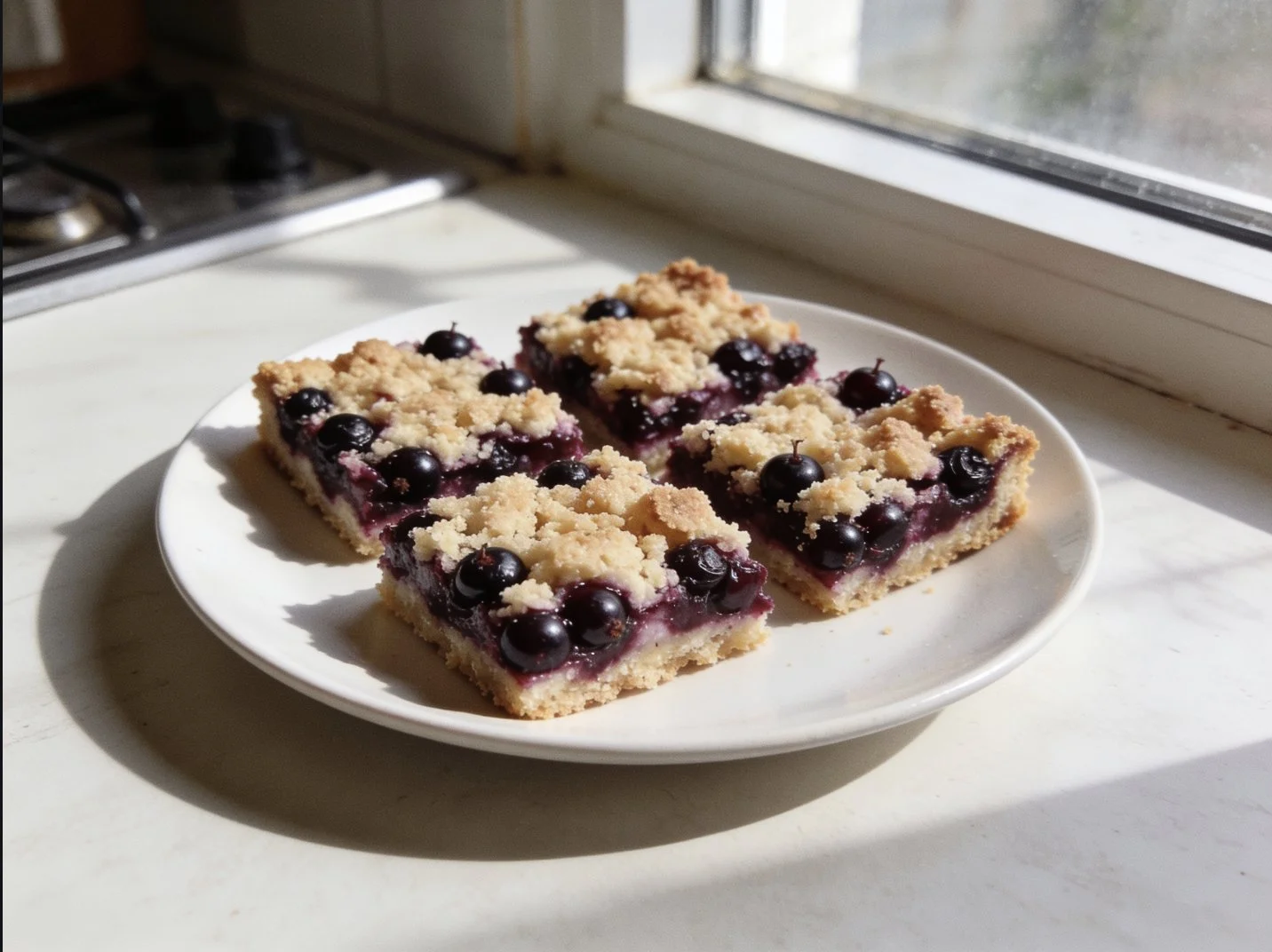 Black Currant Crumble Bars
