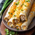 Cheesy ranch chicken taquitos served as an easy appetizer for a crowd.