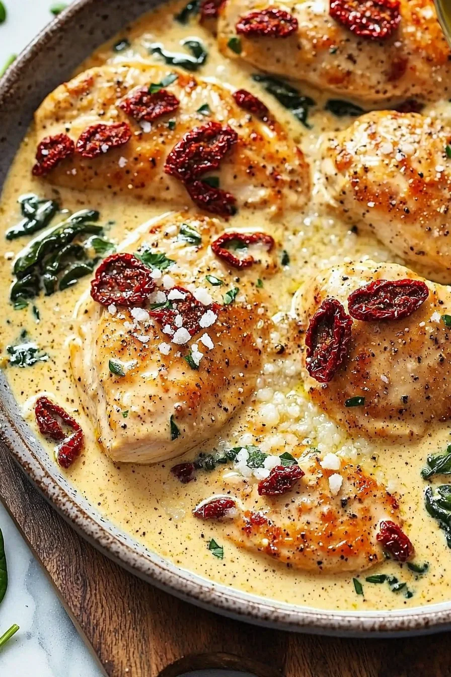 Easy Dinner Recipes with Chicken: Creamy Sun-Dried Tomato Chicken