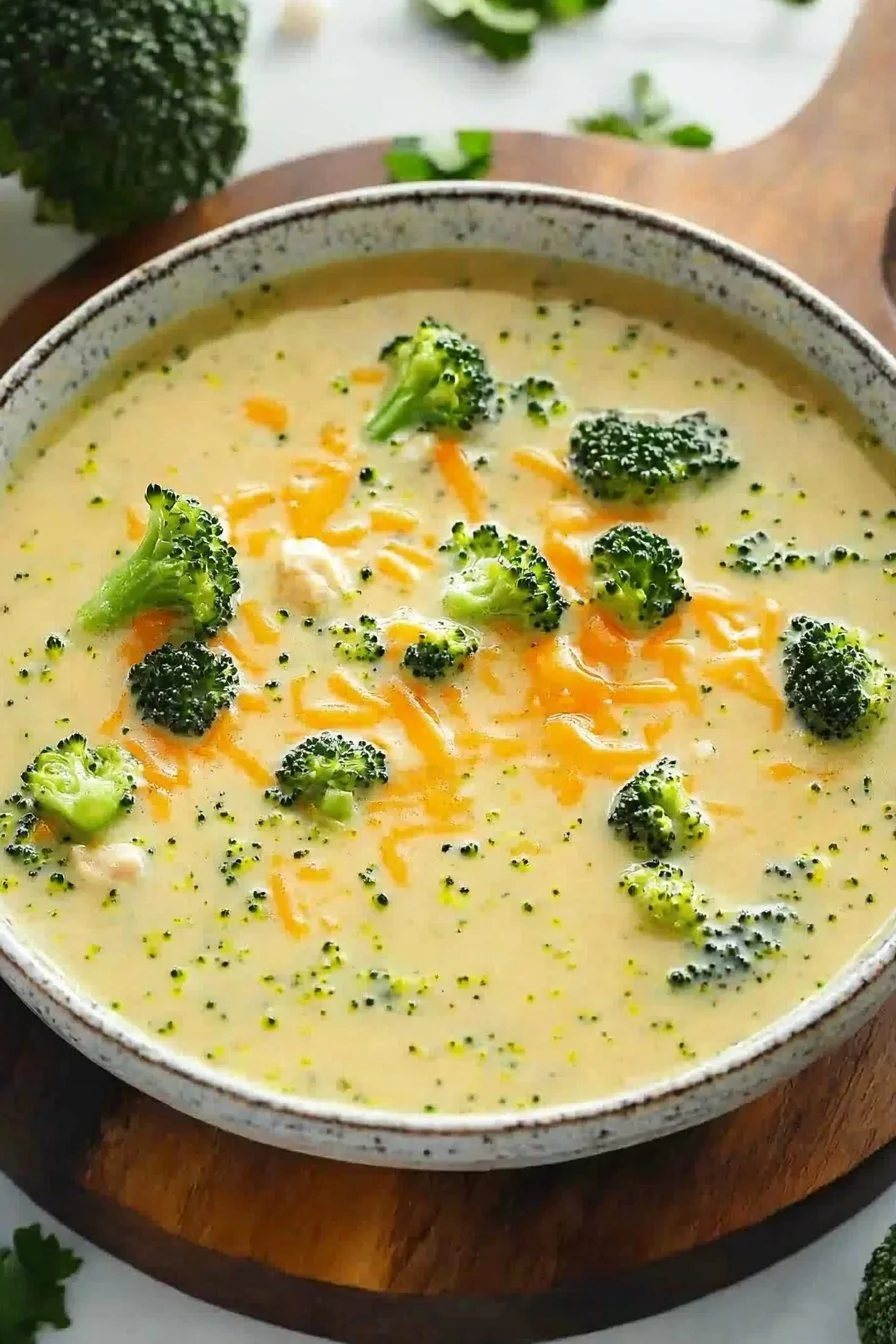 Easy Soup Recipes Healthy: High Protein Broccoli Cheddar Soup