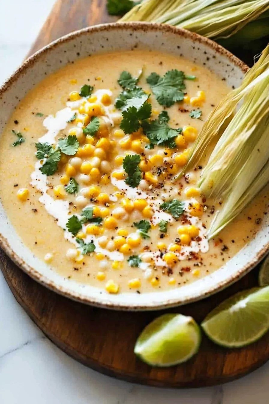 Fall Soup Recipes: Creamy Mexican Street Corn Soup (Elote Soup)