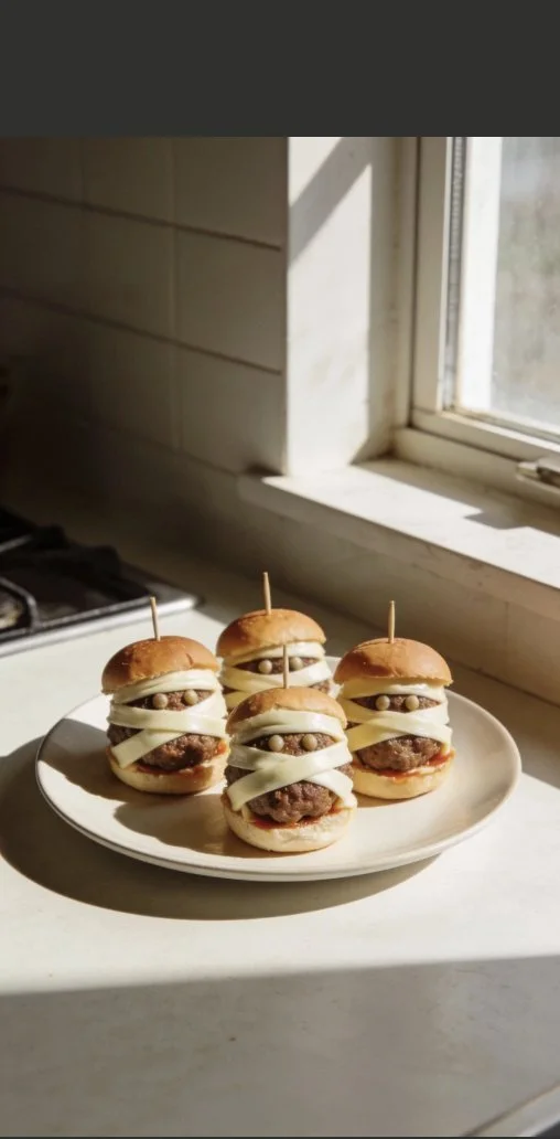 Mini Meatball Mummy Sliders